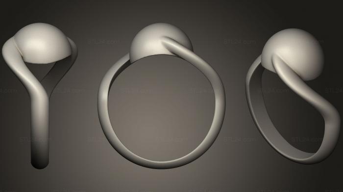 Ювелирные перстни и кольца (Сферическое поворотное кольцо, JVLRP_0845) 3D модель для ЧПУ станка